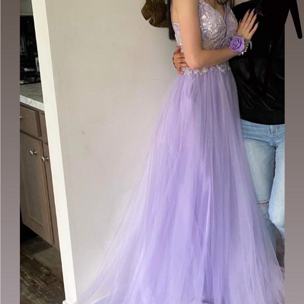 Chic Lavender Prom Dress